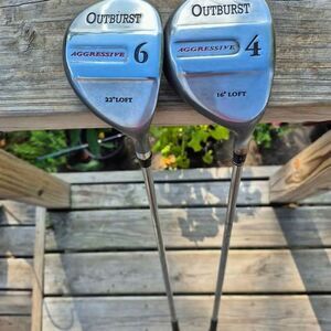 Outburst Aggresive 4 & 6 Wood, 16° & 22° Loft - Dunlop Steel Shaft - RH - 41"